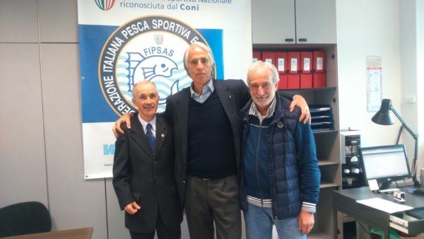 Il neo Presidente Mauro Tinti, il Presidente Coni Giovanni Malagò ed il Presidente uscente Massimo Rossi