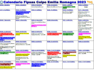 NUOVO CALENDARIO FIPSAS COLPO EMILIA ROMAGNA 2023