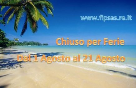 CHIUSURA PER FERIE 2016