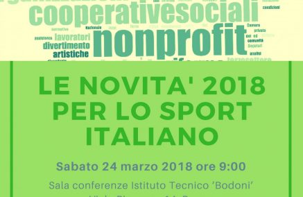 LE NOVITA’ 2018 PER LO SPORT ITALIANO