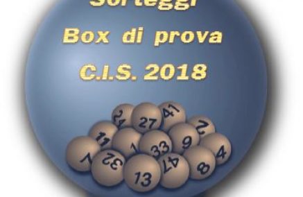 BOX DI PROVA 3ª-4ª PROVA C.I.S. 2018 PESCA AL COLPO