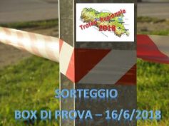 SORTEGGIO BOX DI PROVA 1ª PROVA REGIONALE GIRONE A