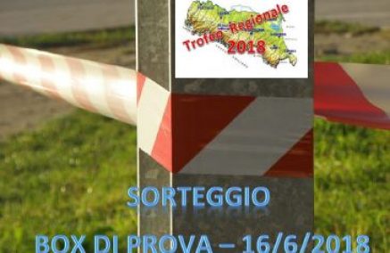 SORTEGGIO BOX DI PROVA 1ª PROVA REGIONALE GIRONE A