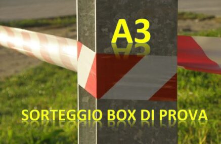 SORTEGGIO BOX DI PROVA 1ª PROVA A3 COLPO