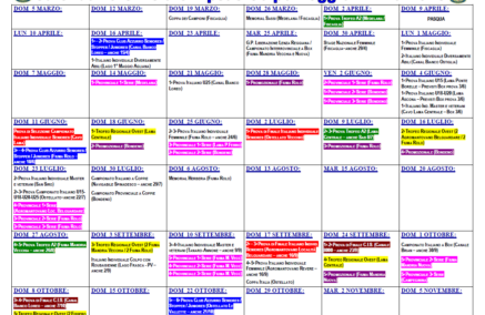 ECCO IL NUOVO CALENDARIO UFFICIALE FIPSAS COLPO REGGIO EMILIA 2023