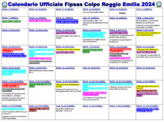 ECCO IL CALENDARIO UFFICIALE FIPSAS COLPO REGGIO EMILIA 2024