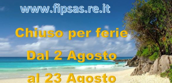 CHIUSURA ESTIVA FERIE 2026