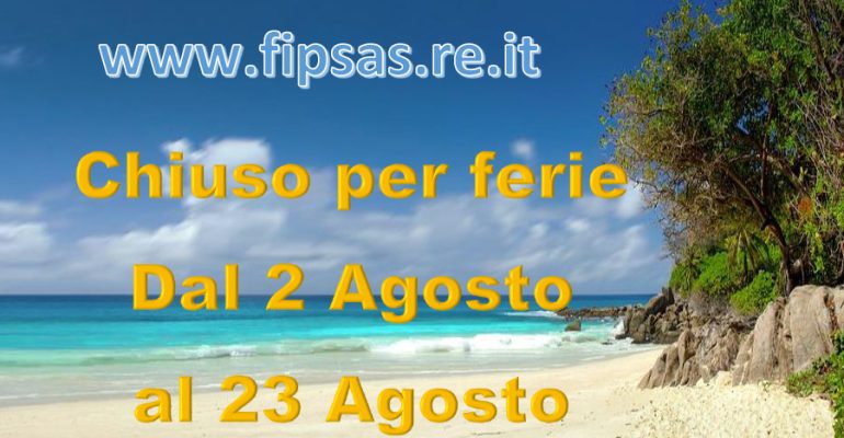 CHIUSURA ESTIVA FERIE 2025