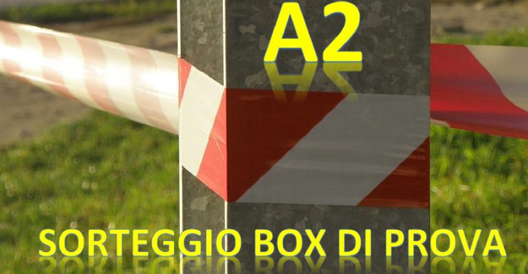 BOX DI PROVA PER 1ª-2ª PROVA TROFEO A2 COLPO