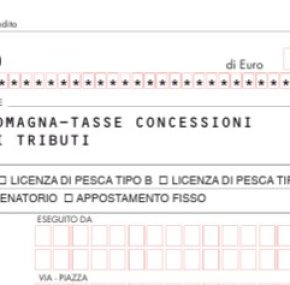 ATTENZIONE AL VERSAMENTO TASSA DI CONCESSIONE – LICENZA DI PESCA