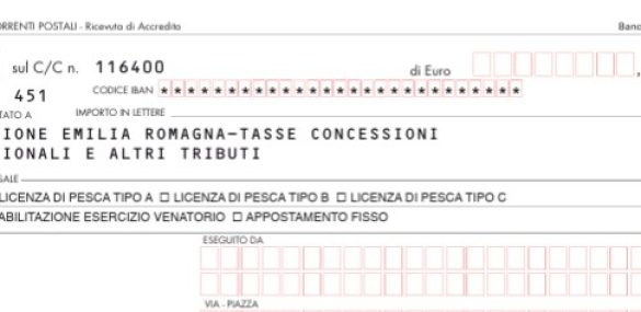 ATTENZIONE AL VERSAMENTO TASSA DI CONCESSIONE – LICENZA DI PESCA